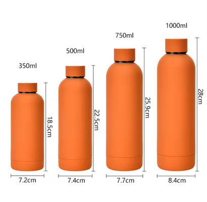 터치 고무 페인트 이중 벽 진공 병 500ml 스테인레스 스틸 물병