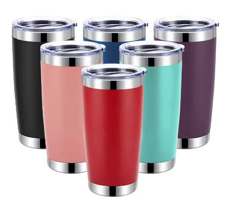20 OZ 스테인레스 스틸 단열 와인 텀블러 지속 가능한 파우더 코팅
