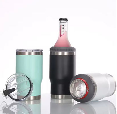 14oz 3인1 주문 OEM 커피 텀블러 머그 콜라 홀더 스테인레스 스틸 맥주 캔 냉장고