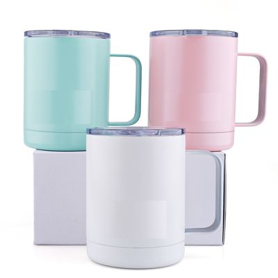 뚜껑, 환영되는 커피에 의하여를 가진 10oz 스테인리스 커피 잔 격리되는 찻잔 OEM