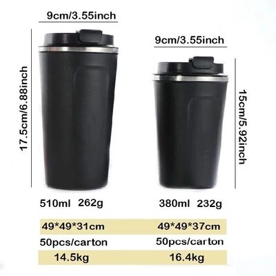 17oz 소폭 몸 디자인 스테인리스 찻잔, 커피는 찻잔 누설방지 뚜껑을 격리했습니다