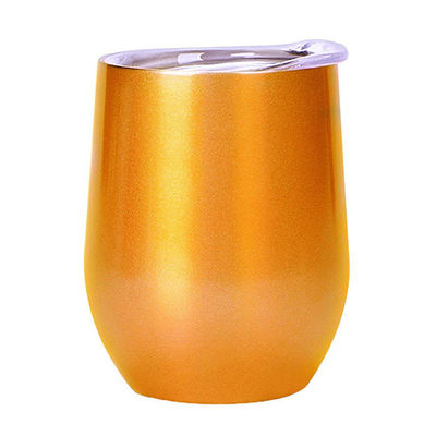 12oz 장시간 절연제를 위한 백색 스테인리스 커피잔 두 배 벽 디자인