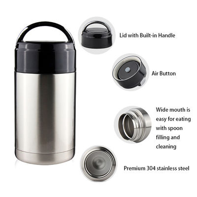 1000ml 진공에 의하여 격리되는 도시락, 스테인리스 아이를 위한 열 도시락