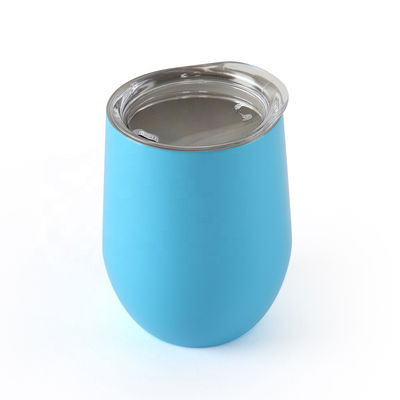 12oz 스테인리스 포도주 컵은 뚜껑을 가진 로고에 의하여 인쇄된 높은 안전을 주문을 받아서 만들었습니다