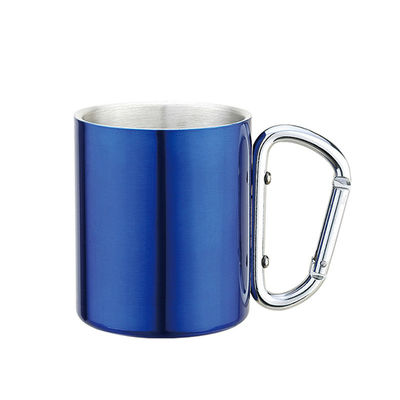 220ml - Carabiner 손잡이를 가진 400ml 두 배 벽 스테인리스 커피잔
