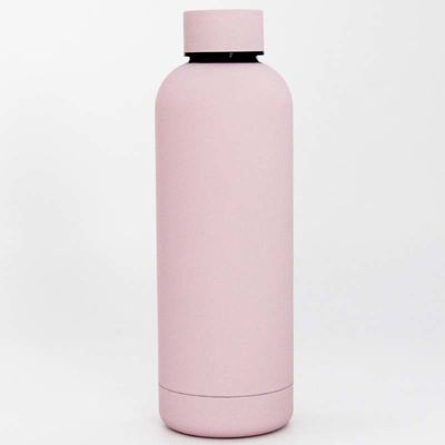 500ml 스테인리스 스포츠 병 달리기를 위한 고무 코팅 두 배 벽